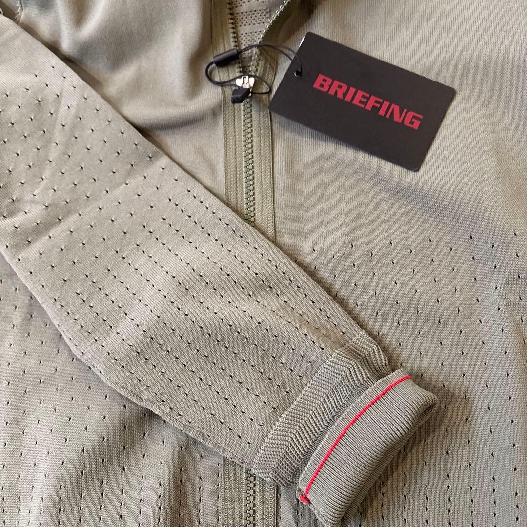 BRIEFING オリーブ色 M ジップアップセーター