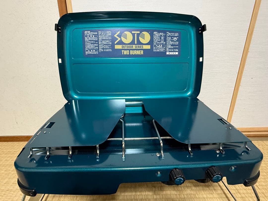 SOTO ツーバーナーコンロ 青　専用バッグ付き