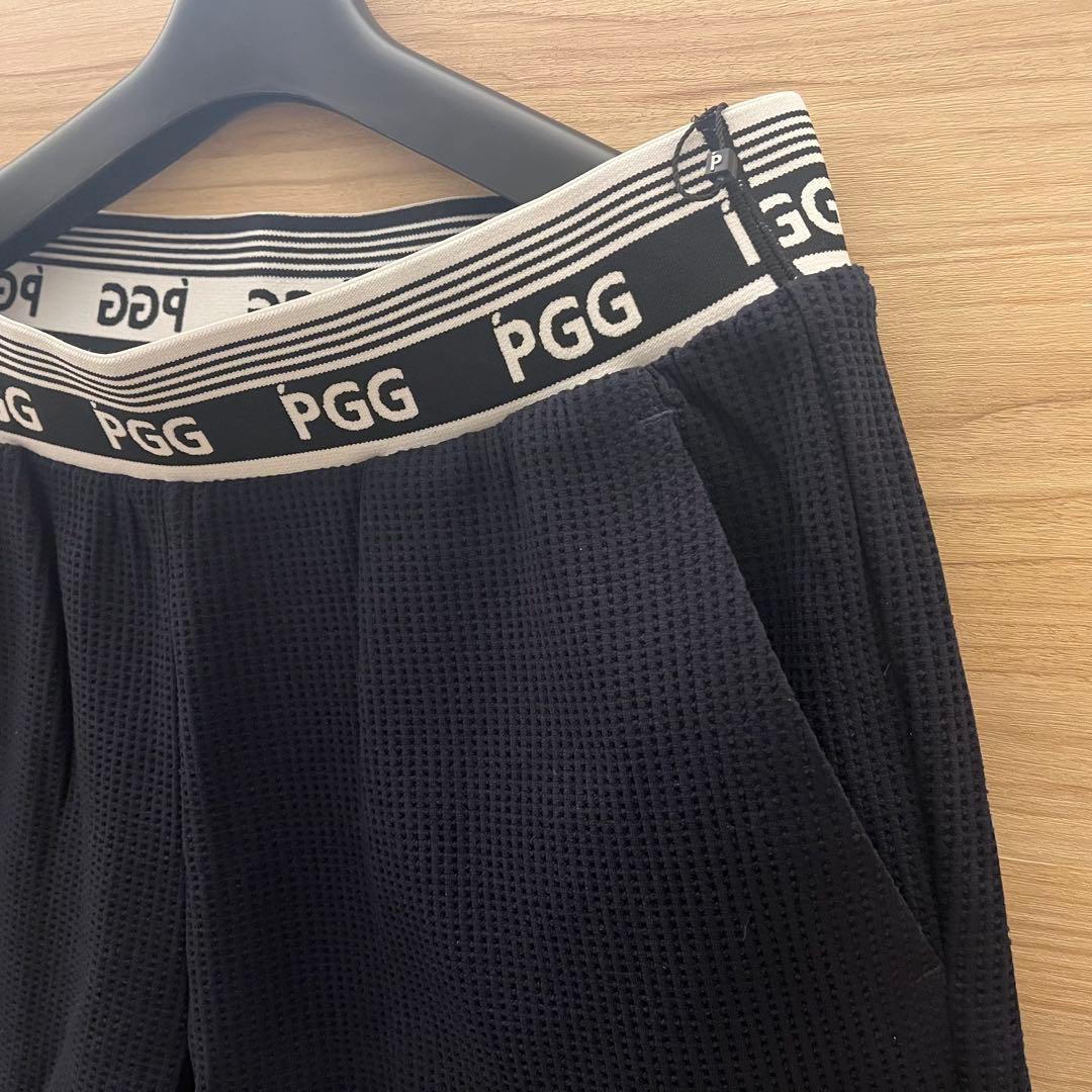 新品★28,600円 4（M）PGG パーリーゲイツ ロゴハーフパンツ 紺白