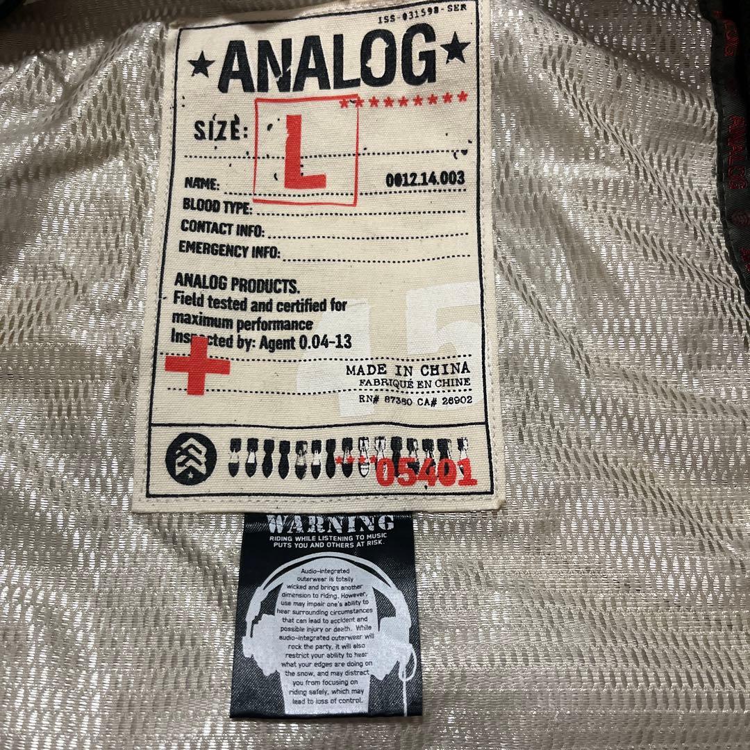 L 00s analog ag burton ジャケット