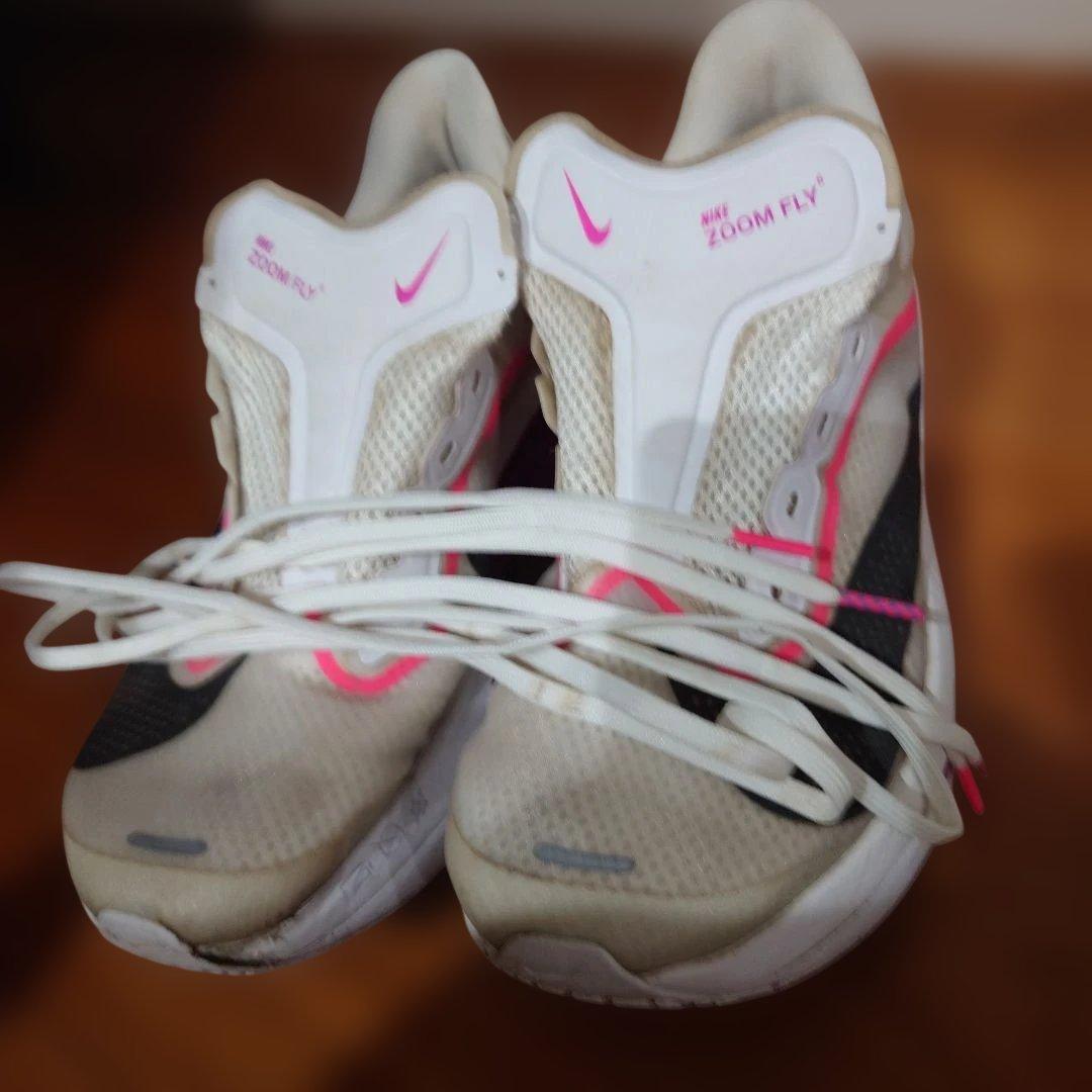 Nike Zoom Fly スパイクシューズ ホワイト/ピンク/ブラック27cm