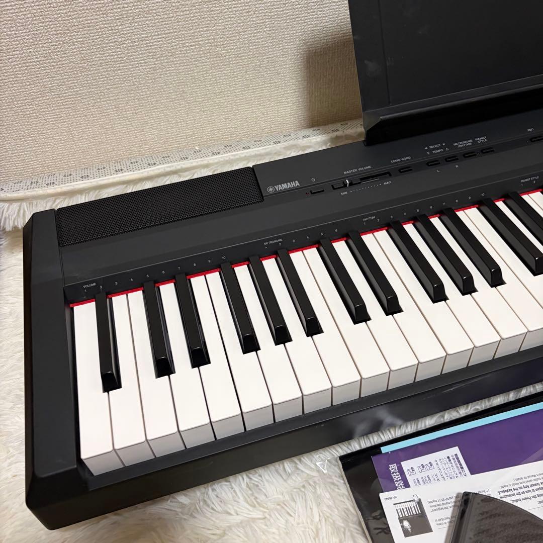 動作品 YAMAHA P-105B 電子ピアノ 88鍵 ペダル 譜面台付き