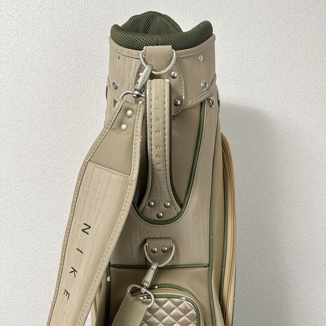 NIKE GOLF 希少キルティング キャディバッグ 5分割 ベージュ×カーキ