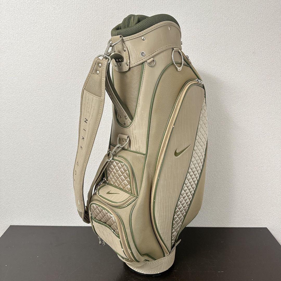 NIKE GOLF 希少キルティング キャディバッグ 5分割 ベージュ×カーキ