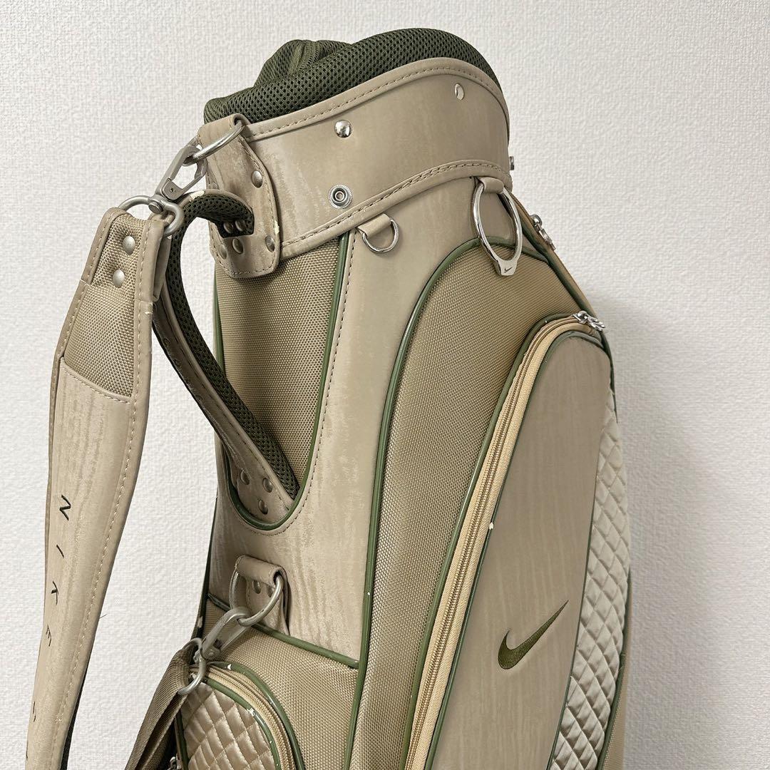 NIKE GOLF 希少キルティング キャディバッグ 5分割 ベージュ×カーキ