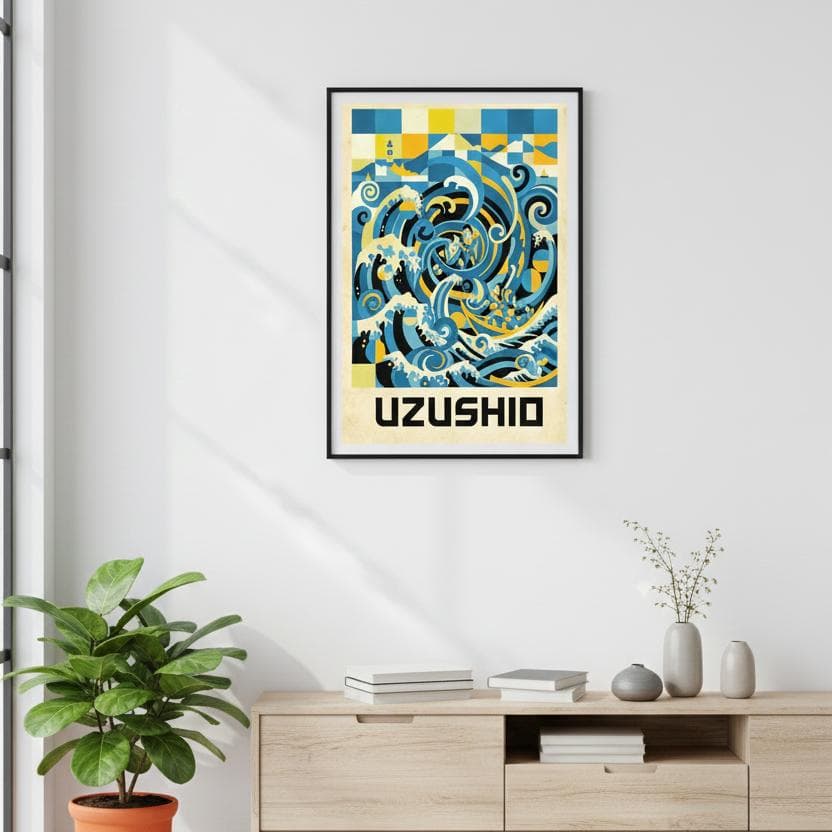 A1 静かな浮世絵アート｜和モダン × ミニマルデザイン｜日本製高品質