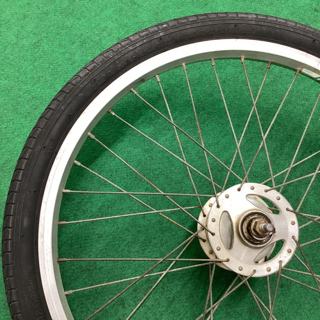 アルミホイール　20x1.75 前輪　タイヤ付　ハブダイナモ　フロント　J1端子
