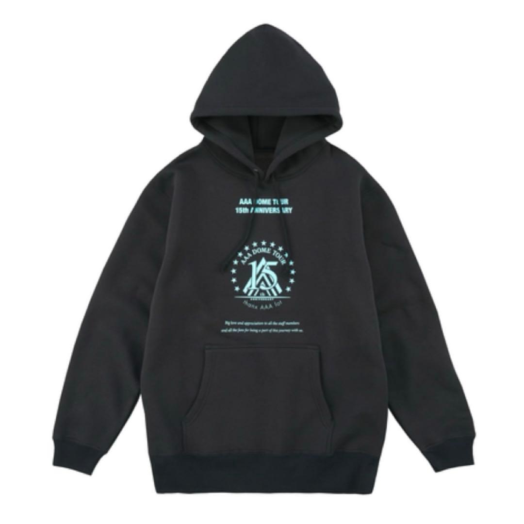 AAA 15th ライブグッズ パーカー プルオーバーフーディー XLサイズ 黒