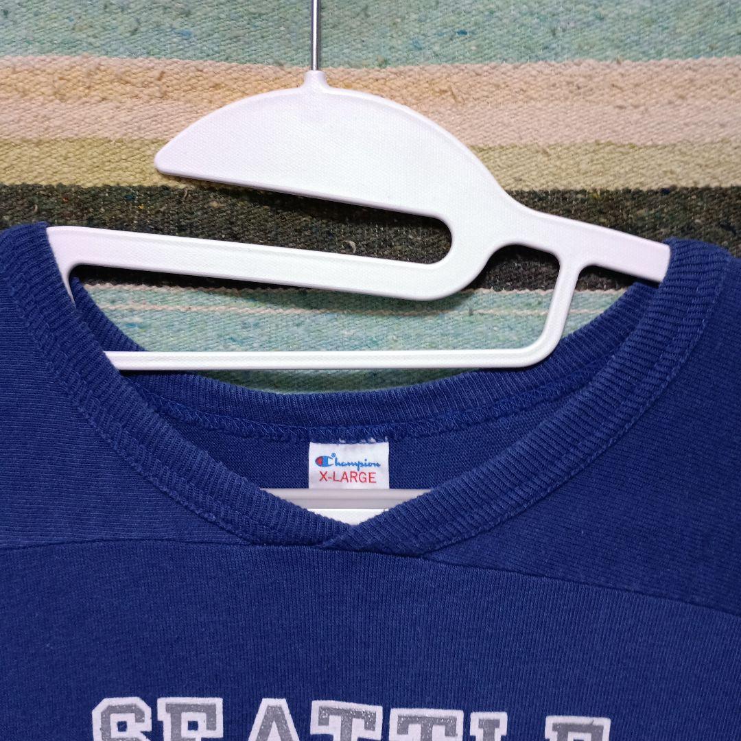 80sチャンピオン7分袖フットボールＴシャツ　トリコタグ　USA製　ヴィンテージ