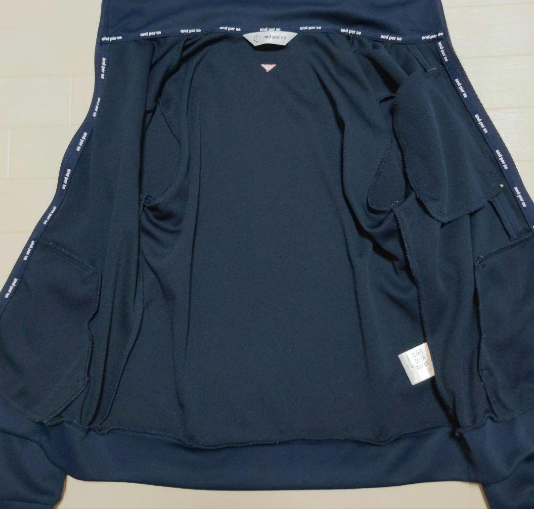 値下げ美品　アンパスィ　ジャケットМ　紺ネイビー　レディース