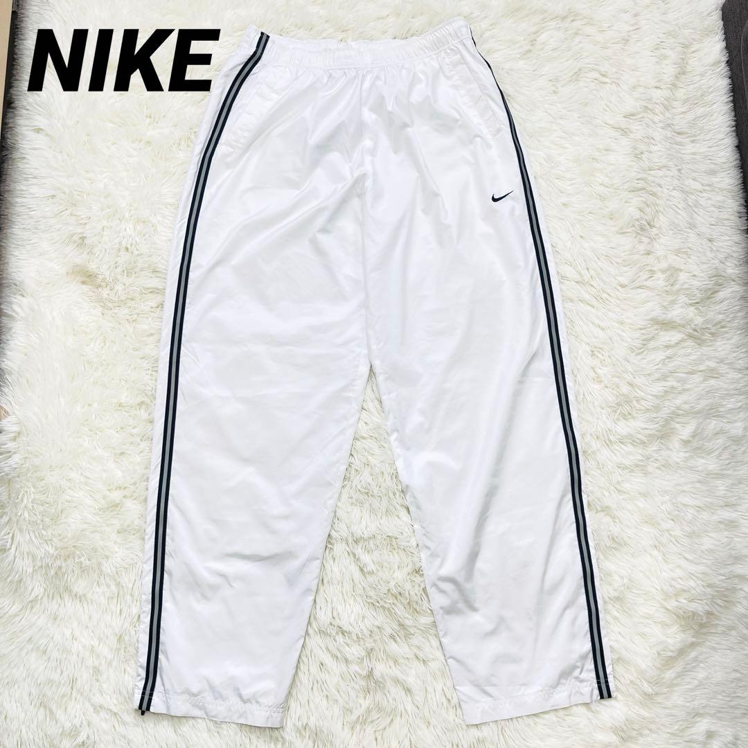 NIKE ナイロンパンツ ホワイト Y2K 00s 90s シャカシャカ
