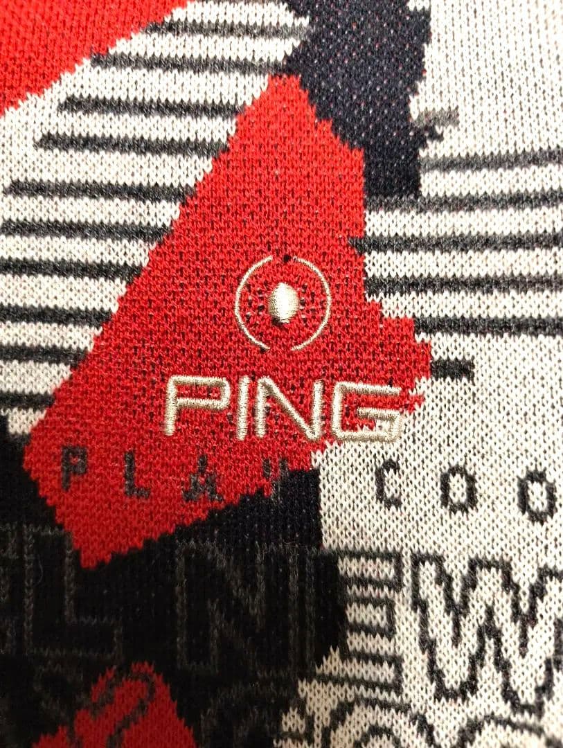 PING Sサイズ 幾何学模様 ニットジャケット 新品タグ付き