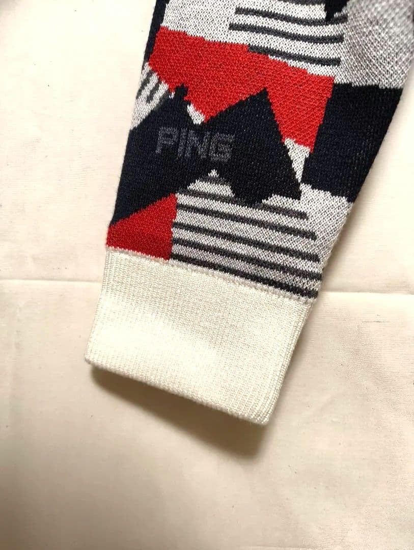 PING Sサイズ 幾何学模様 ニットジャケット 新品タグ付き