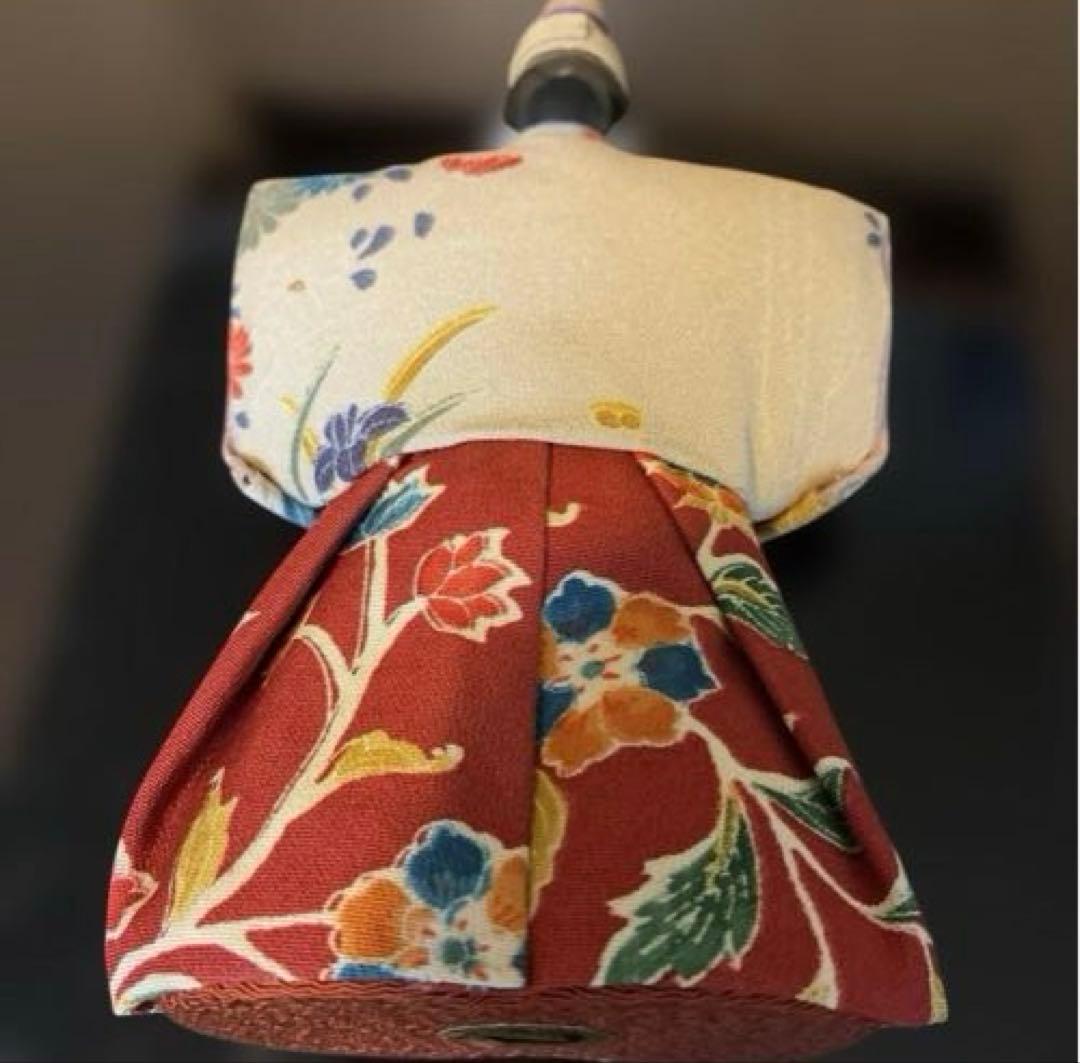美品！「古布調極上立雛」　龍虎堂　龍虎作