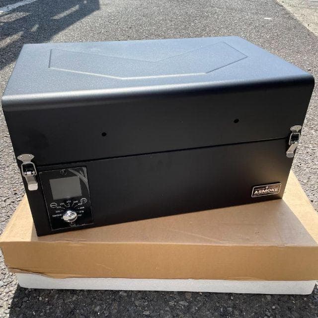 ポータブル ペレットグリル スモーカーグリル 黒 BBQ AS300 小型 調理