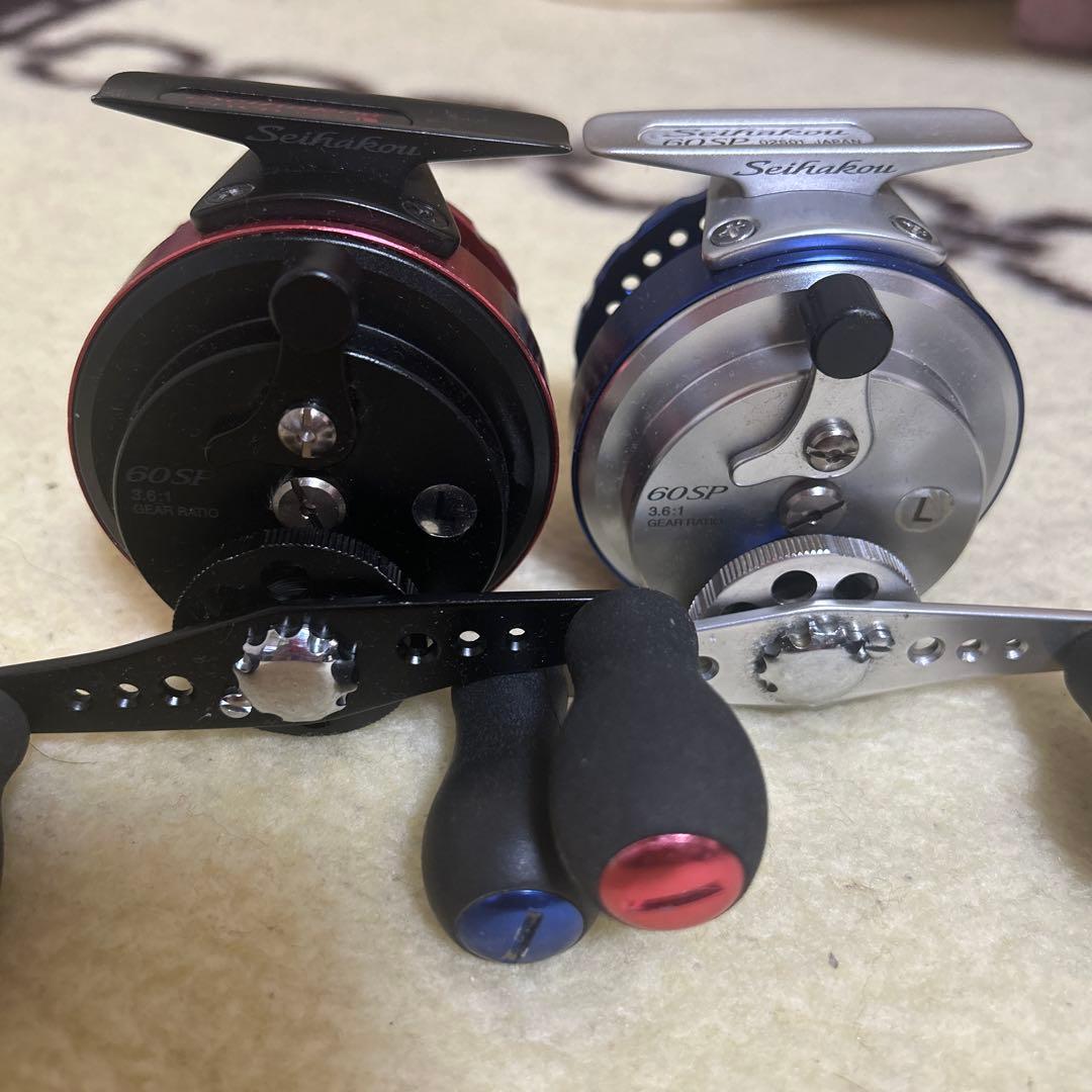 SHIMANO 60SP 両軸リール 赤/青　セイハコウ