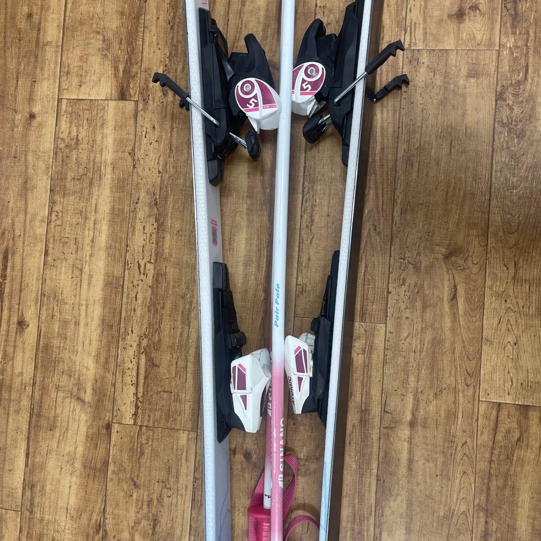 ATOMIC スキー板 140cm ジュニア セット ストック付 初心者OK