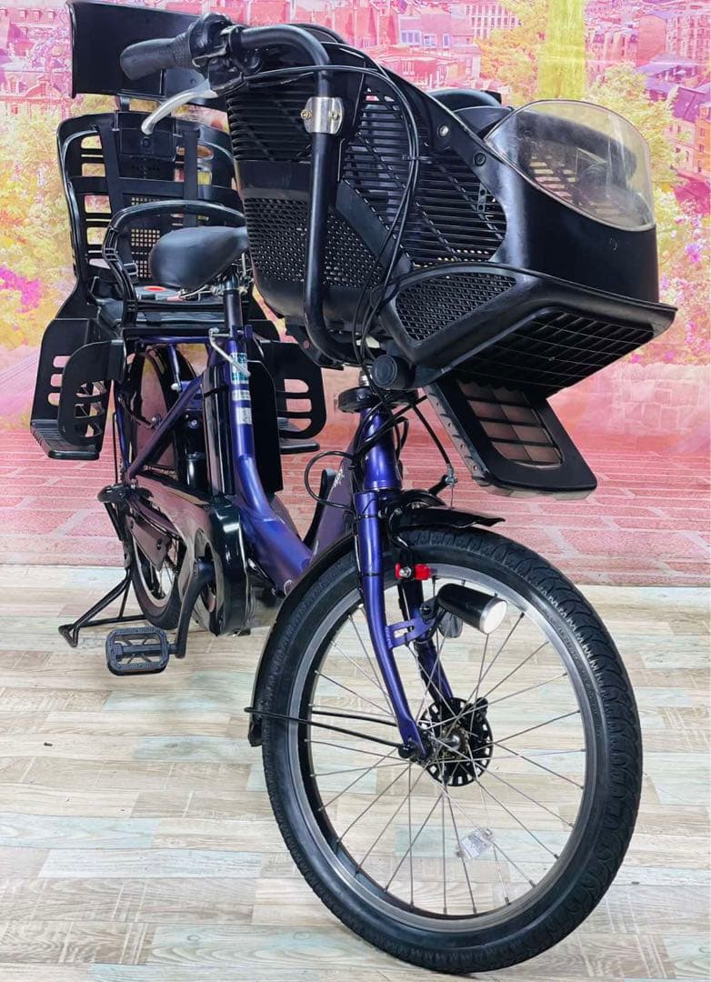 K1846 電動自転車ヤマハ 子供乗せ 20インチ 8.9Ah パープル