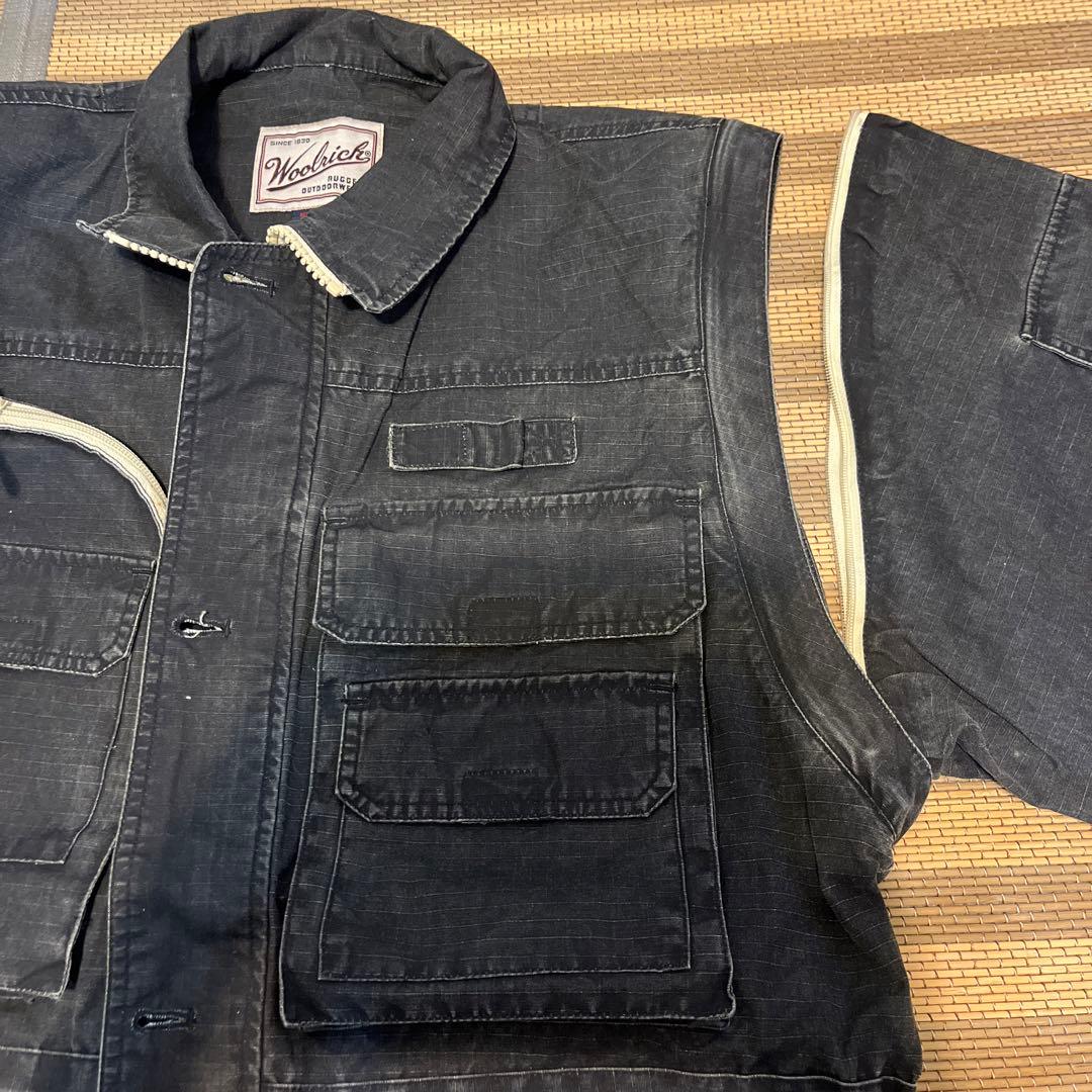 アシックス woodrich 釣りジャンパー ジャケットフィシングベスト