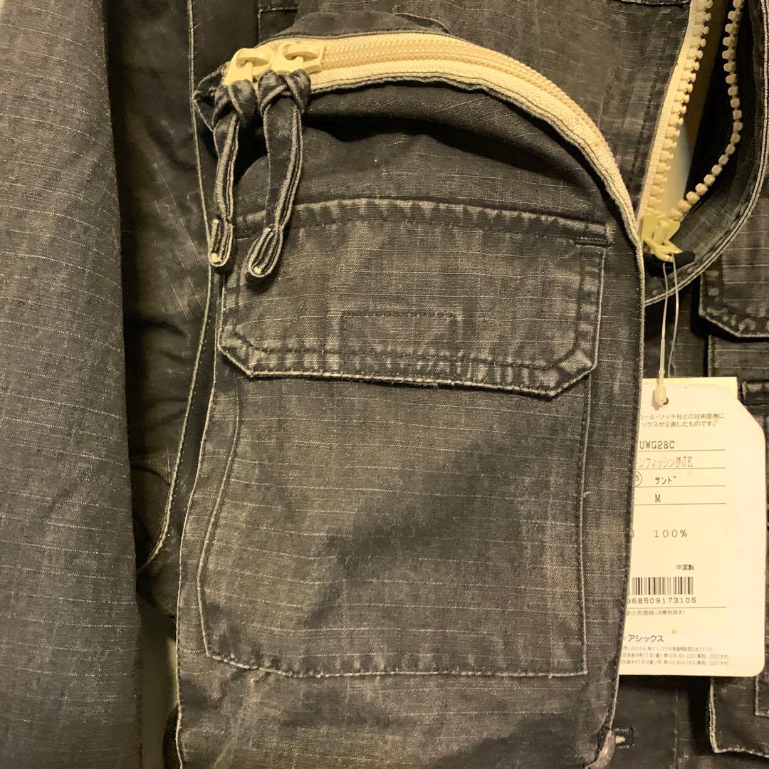 アシックス woodrich 釣りジャンパー ジャケットフィシングベスト