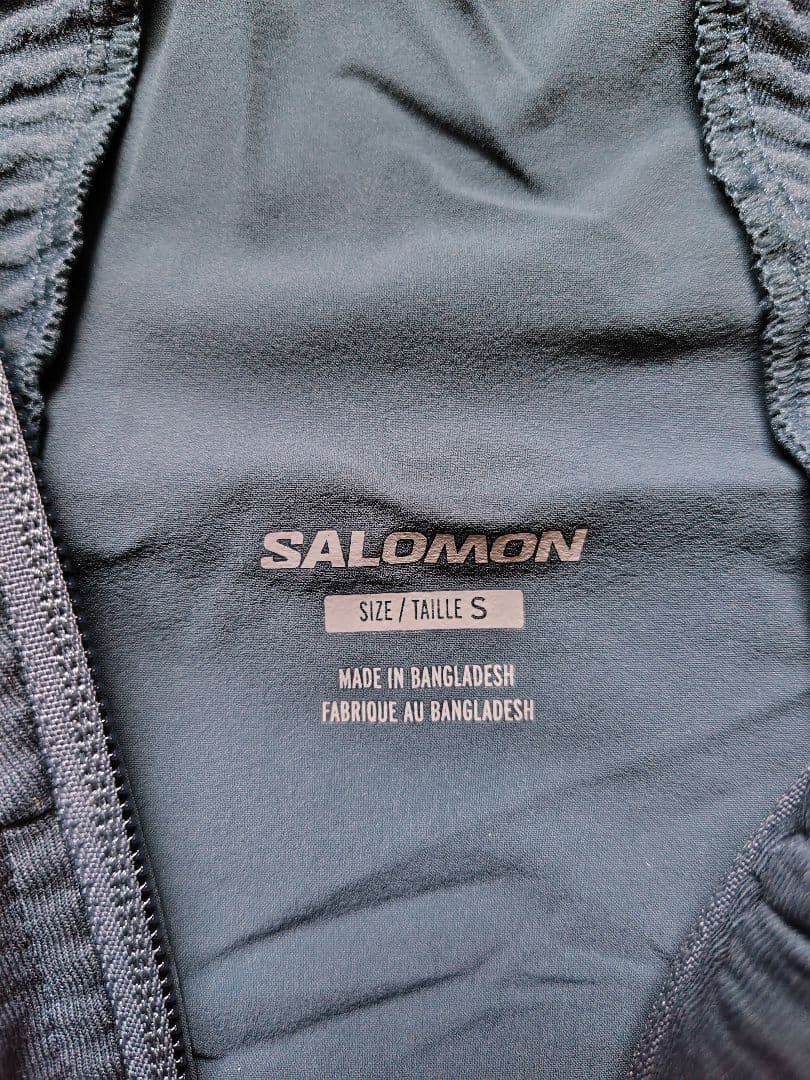 SALOMON フルジップフードジャケット ネイビー
