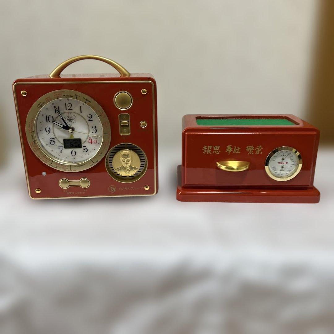 【幻の未使用品】SEkO￼ スジャター置き時計￼ めいらくグループ記念品非売品