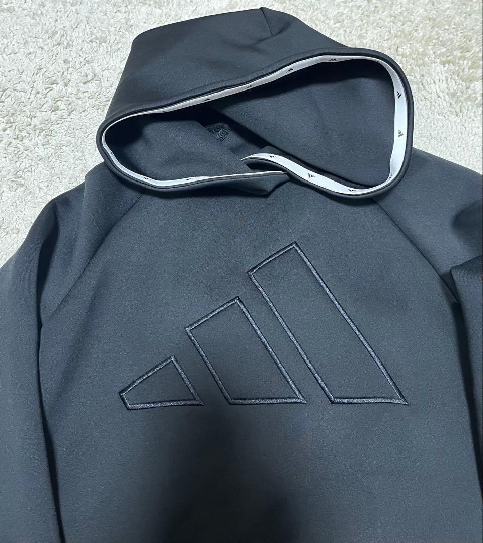 【美品】adidas ダンボールスエットパーカーレディースゴルフM