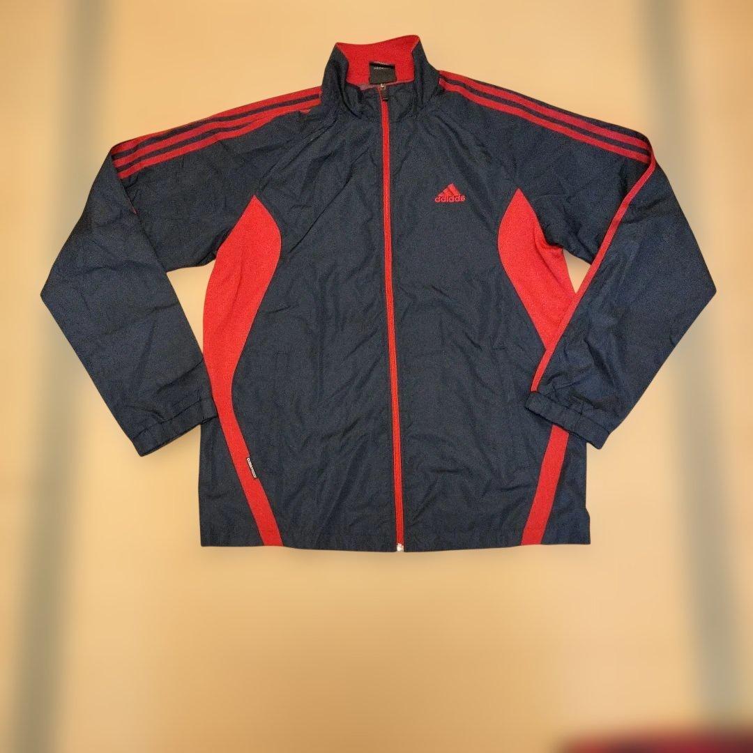 adidas CLIMAPROOFウィンドブレーカーセット ネイビー/レッド
