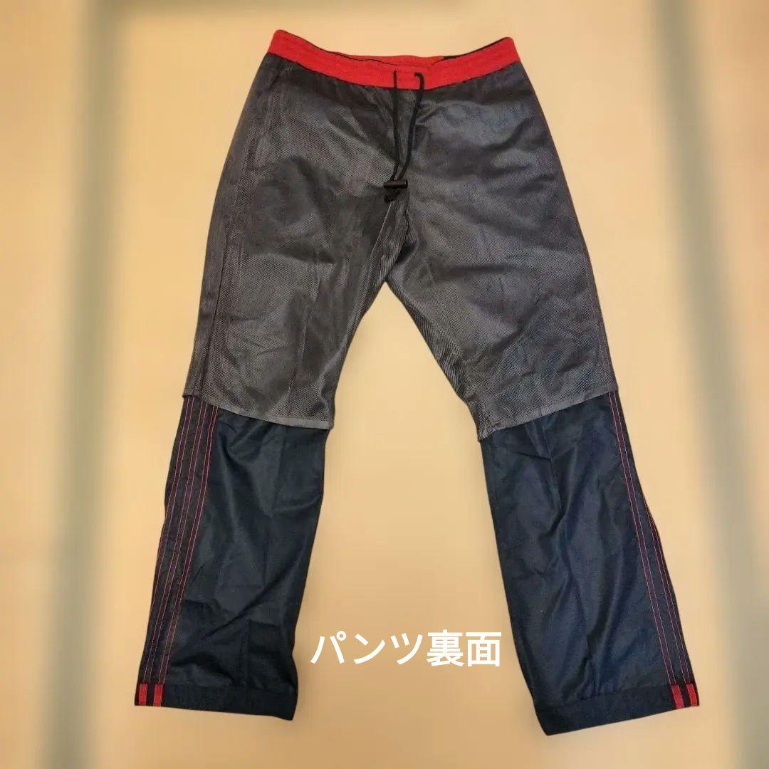 adidas CLIMAPROOFウィンドブレーカーセット ネイビー/レッド