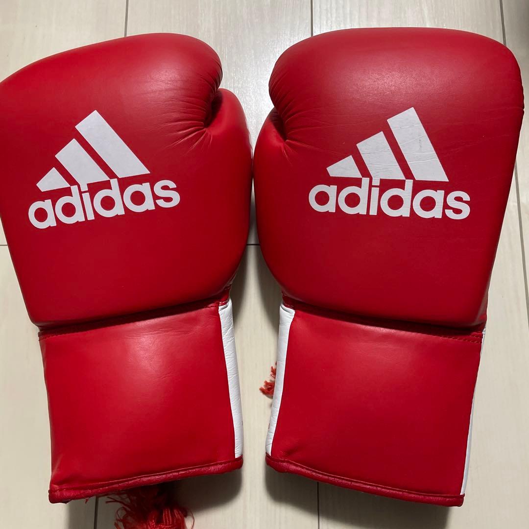 adidas ボクシンググローブ レッド