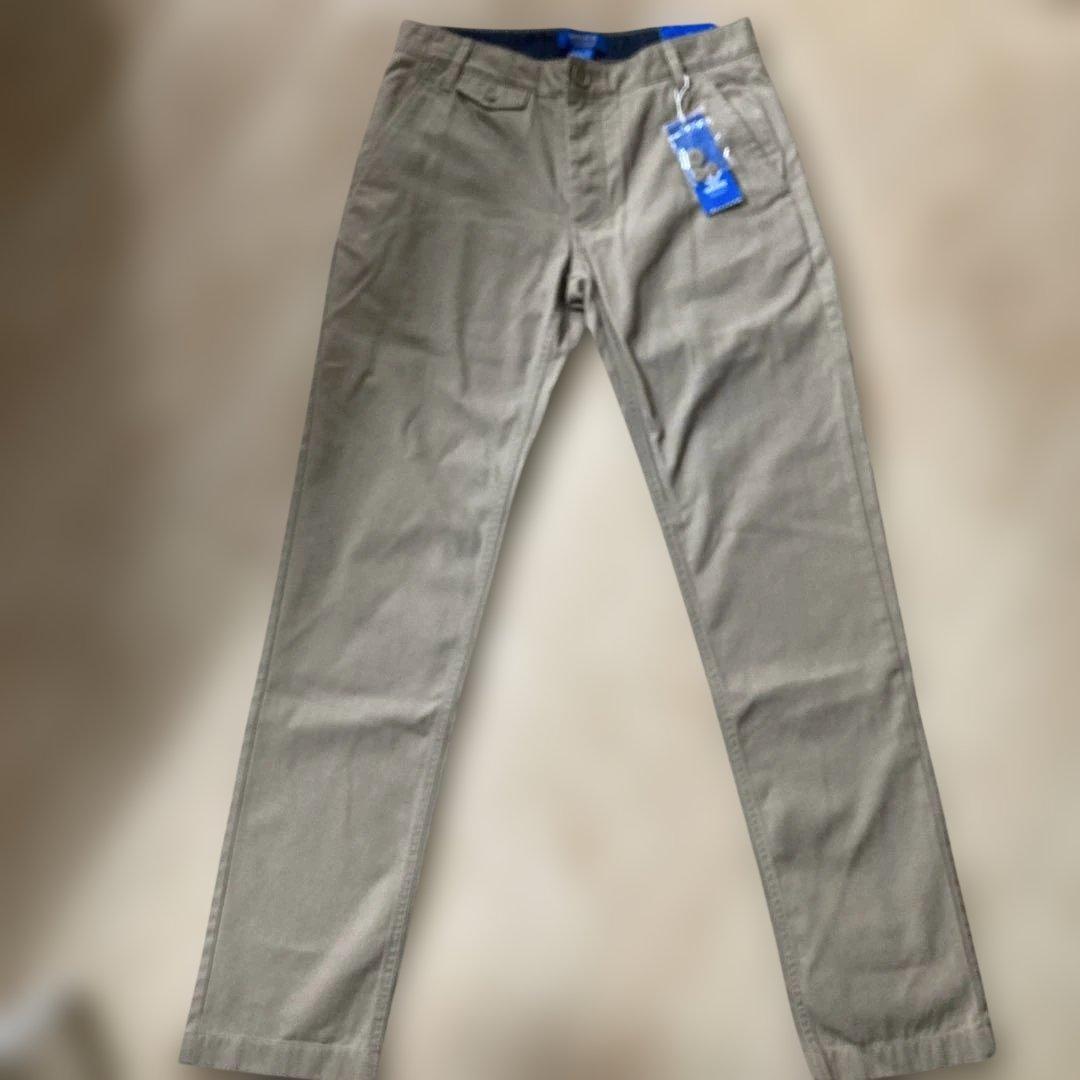 新品未使用タグ付きadidasオリジナルスベージュチノパンゴルフパンツ29インチ