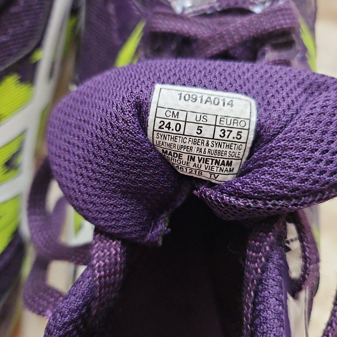 【24cm】ASICSエフォート 陸上競技用スパイクシューズ 紫/緑