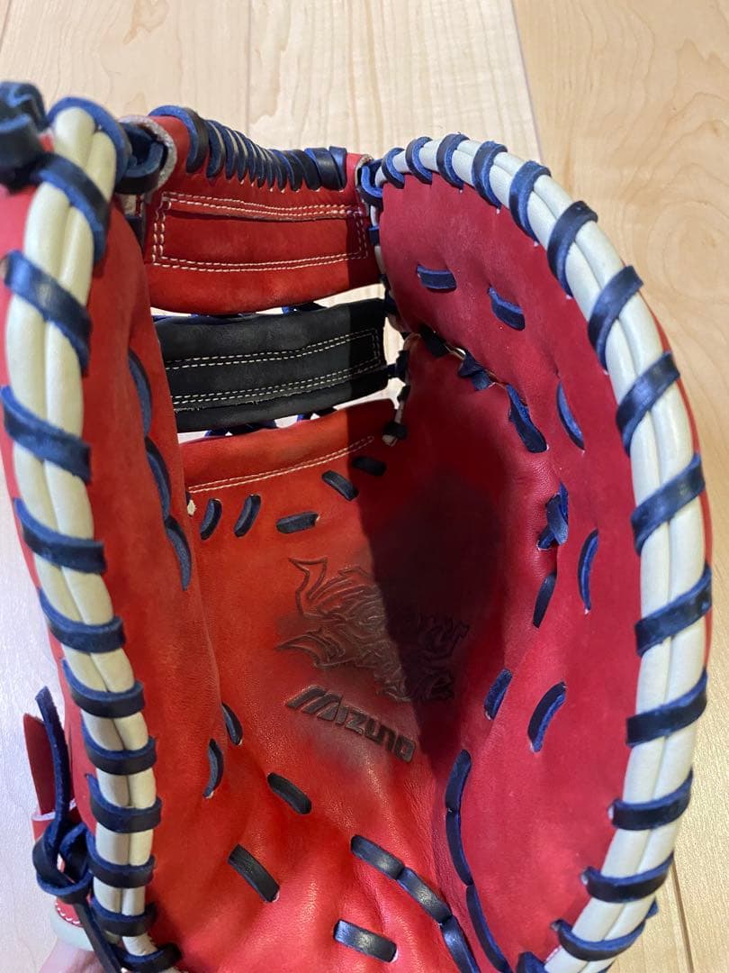 Mizuno Pro 軟式グローブ レッド/ネイビー　ファーストミット