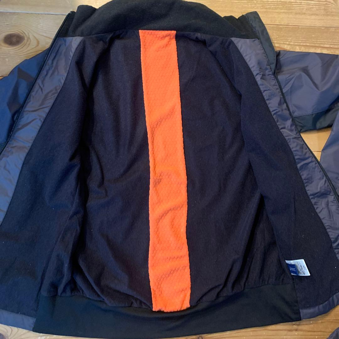 【used美品】アシックス ウィンドブレーカー　Sサイズ　上下セット　濃紺色