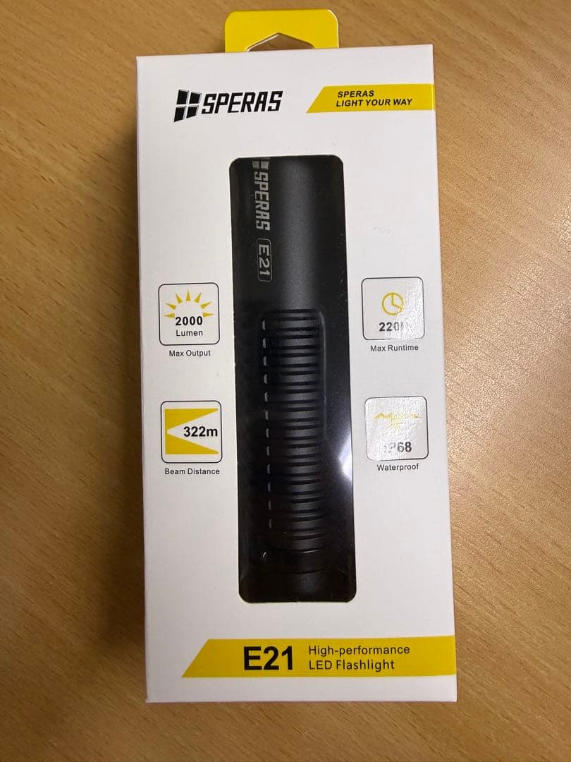 SPERAS E21 2000LM充電式 ハンディライトWUBENカスタム
