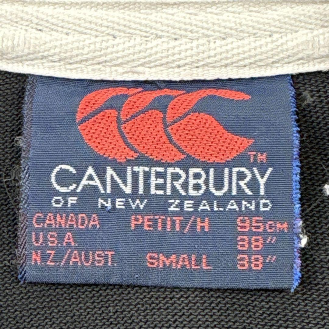 OLD Canterbury ラガーシャツ ロゴ刺繍 黒　ニュージーランド製
