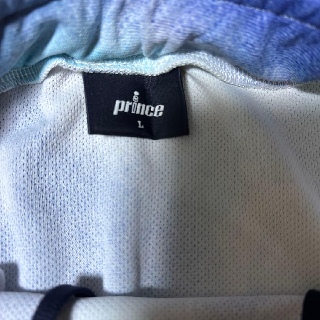 prince プリンス 上下セットL青 テニスウェア スポーツTシャツスコート