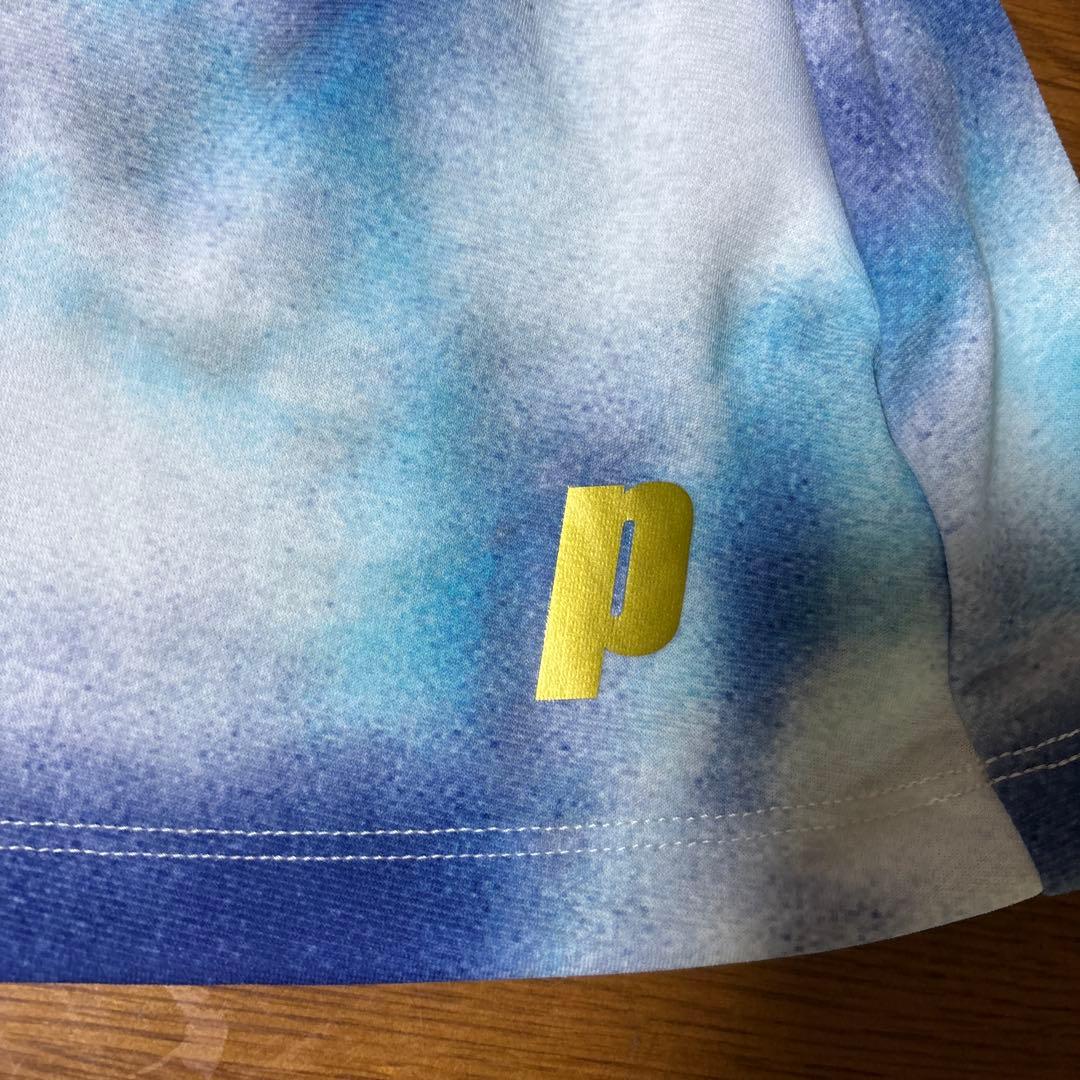 prince プリンス 上下セットL青 テニスウェア スポーツTシャツスコート