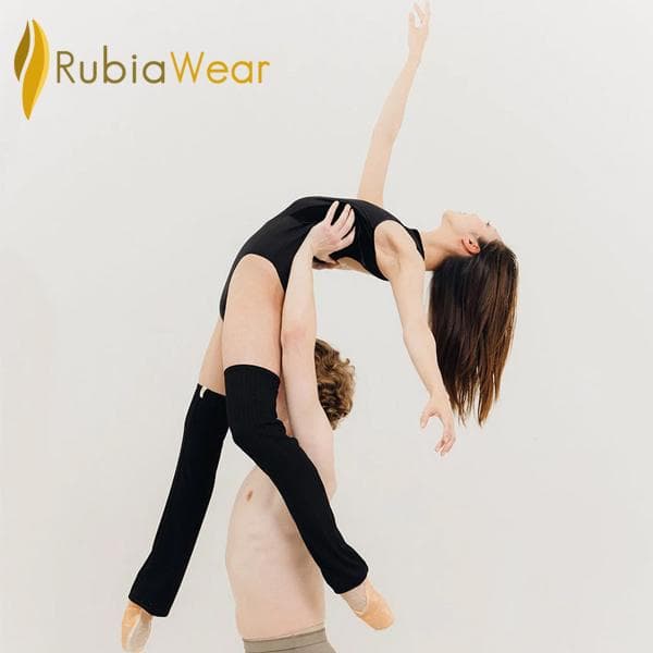 新品Rubia Wear★ショートレッグウォーマー M黒