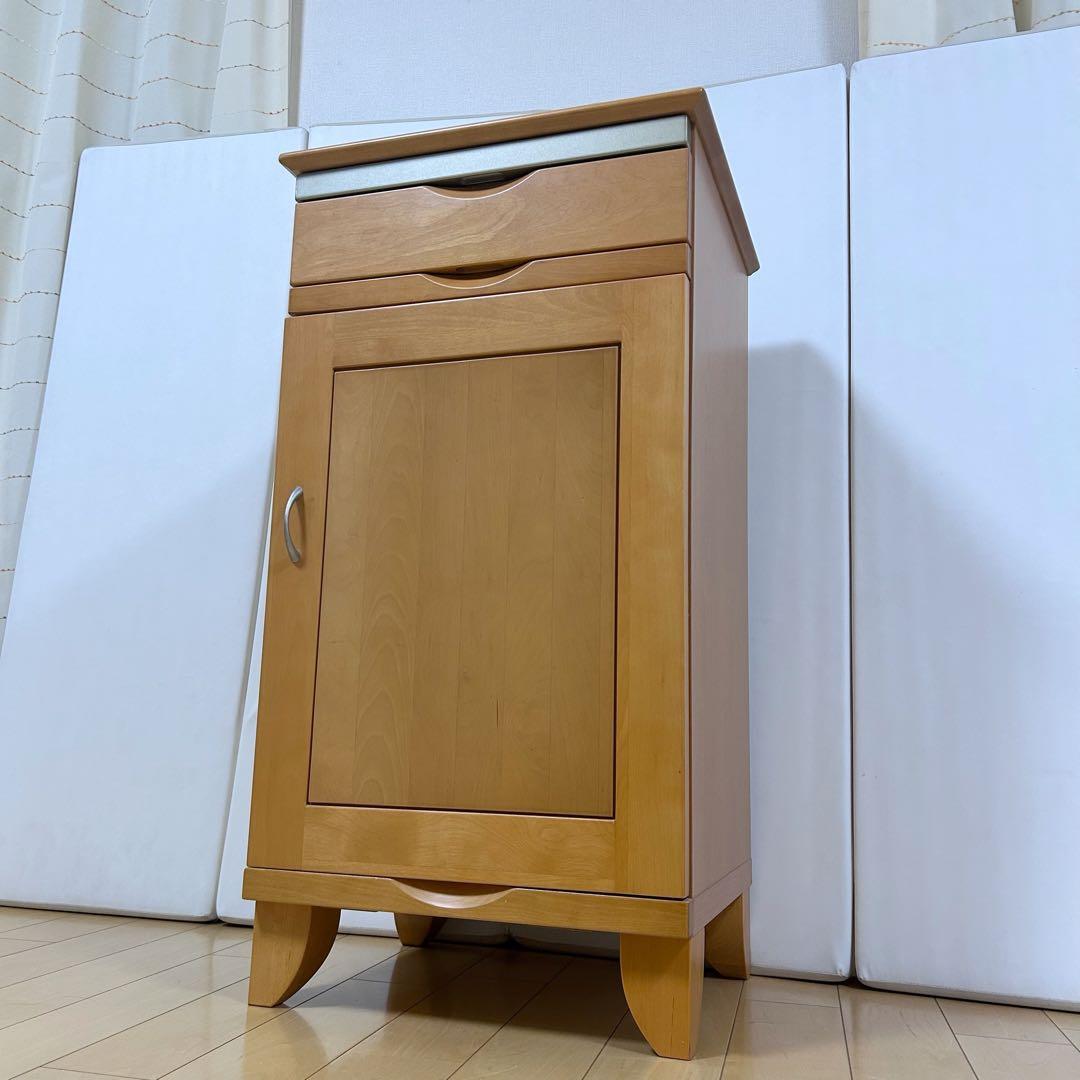 ヨーロピアン　電話台　プリンター置き　キャビネット　スライド付き　可動棚2枚