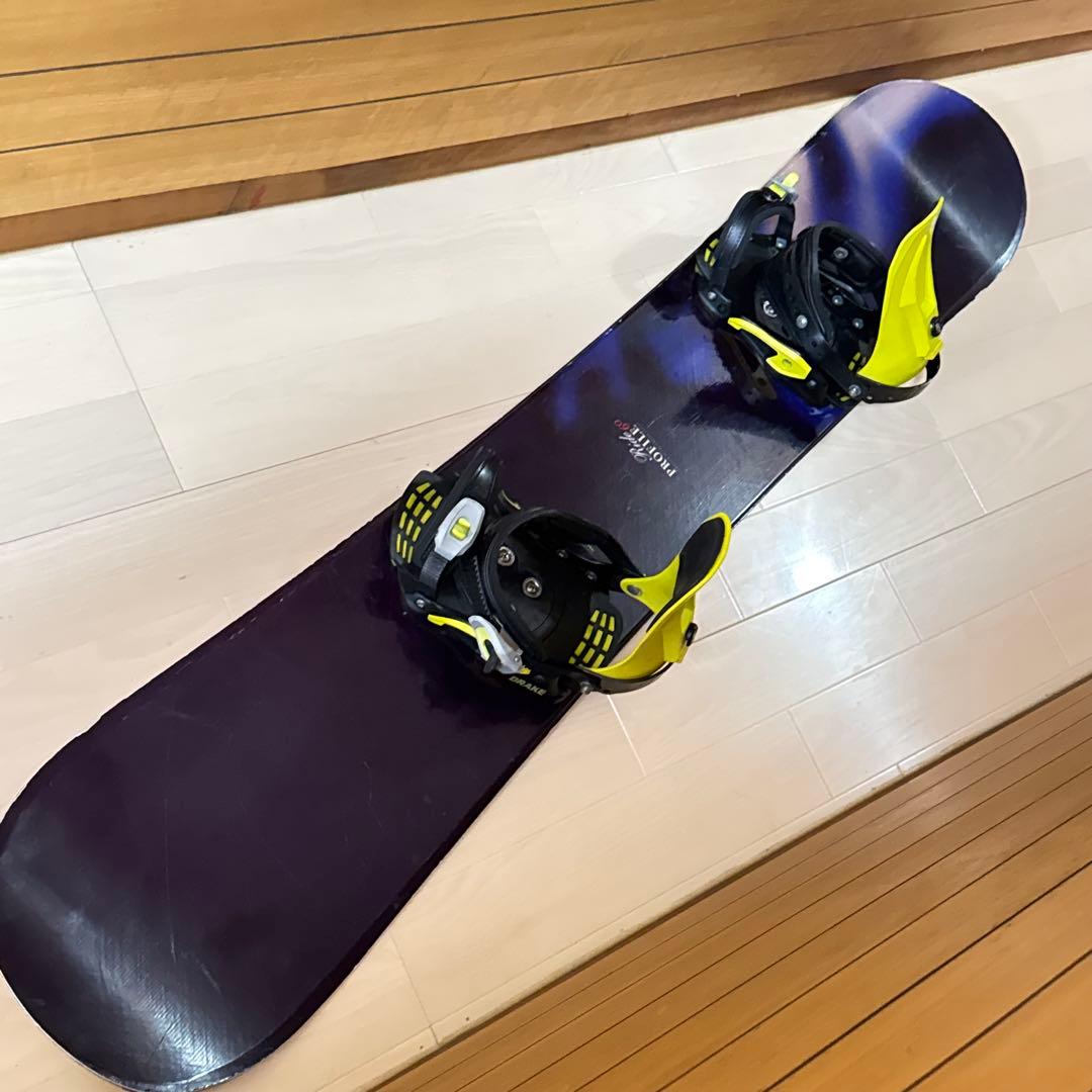 160cm 初心者Drake スノーボード 紫黒　ビンディング付き　2点セット