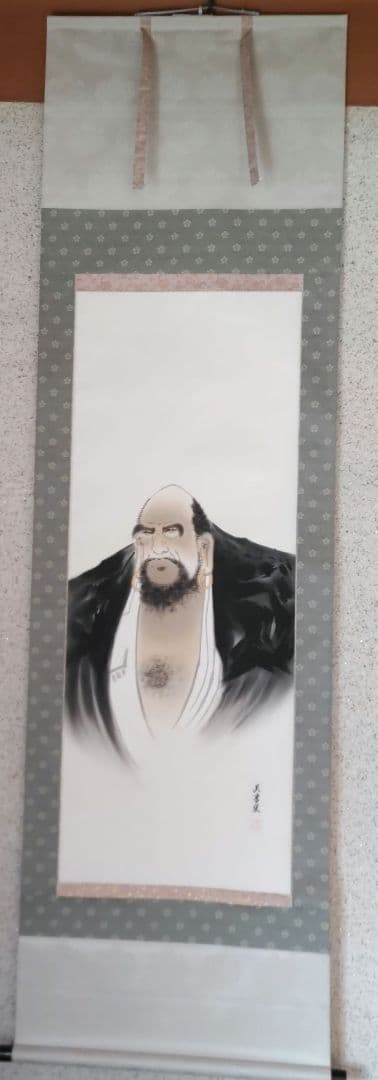 美書栄 　達磨 掛軸　H19