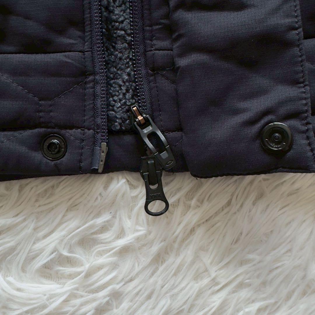 OAKLEY✨パフジャケット　2WAY 中綿　裏ボア　　刺繍ロゴ　黒　M