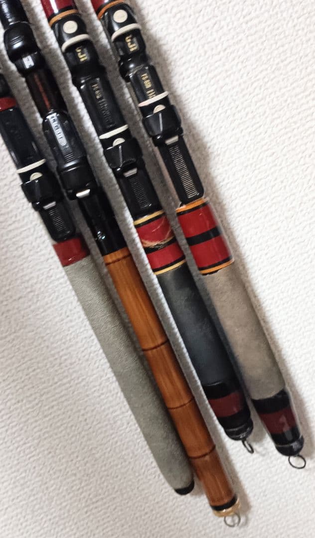 がまかつがまちぬSS×2本&サクラ伊勢&別誂チヌフカセ筏竿まとめて4本