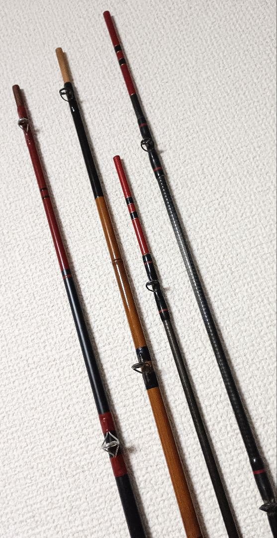 がまかつがまちぬSS×2本&サクラ伊勢&別誂チヌフカセ筏竿まとめて4本