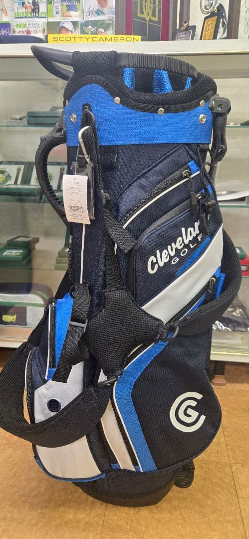 こうせいじ　Cleveland Golf キャディバッグ 青黒白