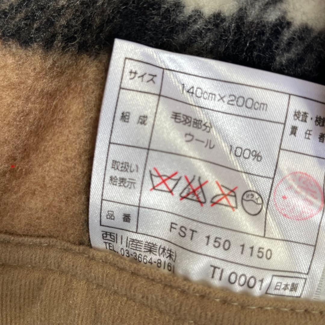 未使用　BURBERRYウール100%毛布　ウール毛布　伝統　ノバチェック