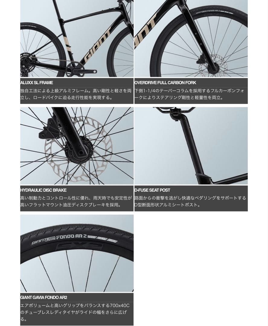 【使用100kmのみ】GIANT FASTROAD AR 2（2024年モデル）