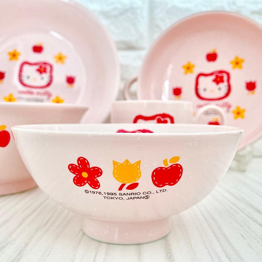 ♥️未使用！レトロ ハローキティ 同シリーズ 食器5点セット 激レア 希少