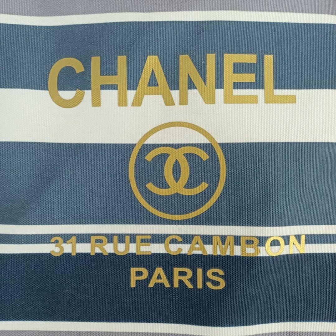CHANEL ノベルティ ストライプ トートバッグ チェーン